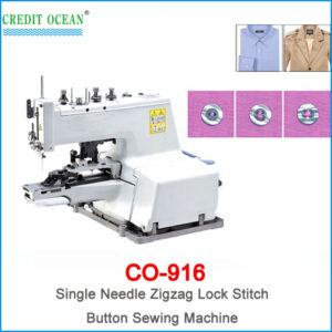 CREDIT OCEAN Single Needle Zigzag Lock Stitch Direct Drive Button Sewing Machine